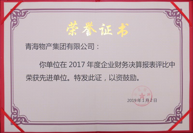 2017年度财政决算先进单元