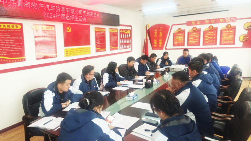 汽贸公司党支部召开2024年度组织生涯会