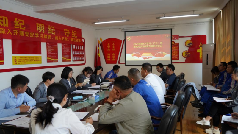 QMH官网汽贸公司党支部召开2024年第五次进建（扩大）会暨&ldquo;知敬畏、存戒惧、守底线&rdquo;专题钻研会议