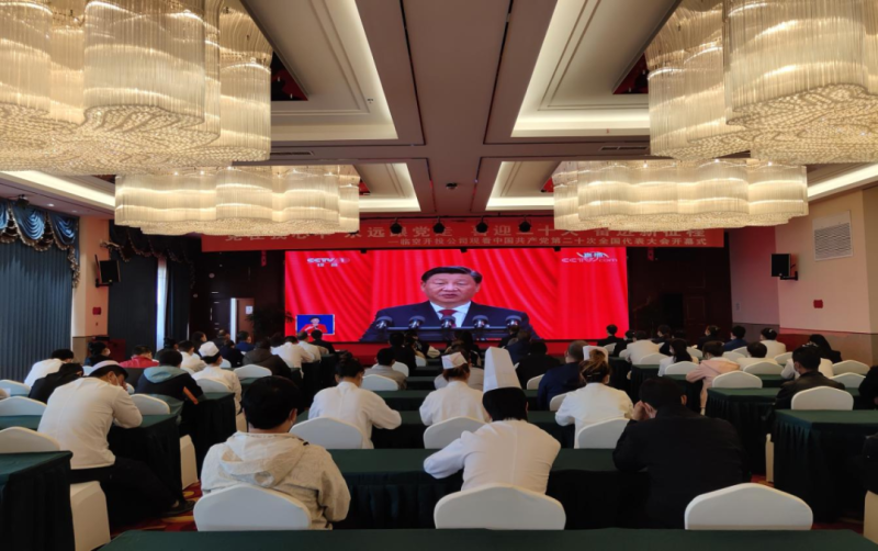 临空开投公司旁观中国共产党第二十次全国代表大会开幕式