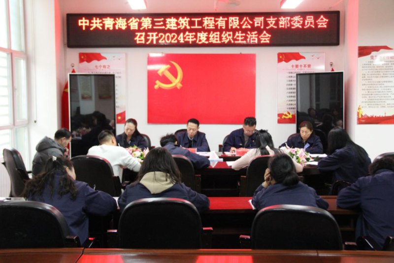 三建公司党支部召开2024年度组织生涯会