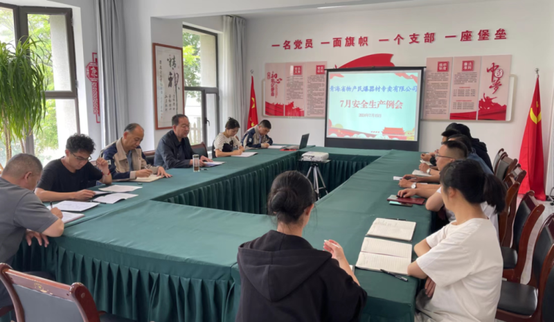 高效落实除隐患 压实责任保安全&mdash;&mdash;民爆公司召开7月安全出产工作例会