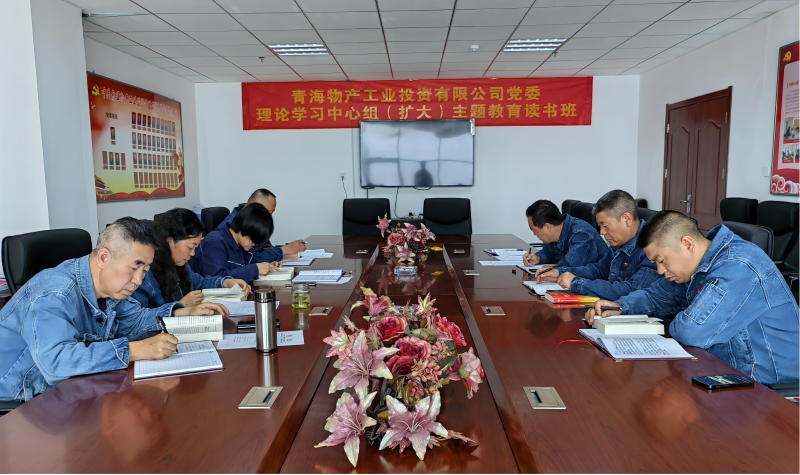QMH官网工投公司党委进行理论进建中心组（扩大）主题教育想书班