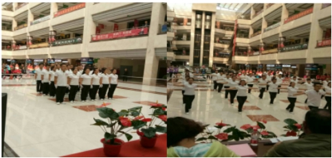 全民健身 欢乐师作 青海QMH官网 勇创鲜丽 工投公司工会积极参与集团工间操提拔角逐