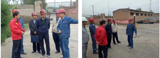 省国资委刘伟炜处长一行到民爆仓库查抄领导安全工作
