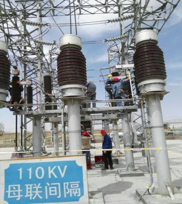 动力车间全面实现110kvQMH官网变电站两条进线检建工作